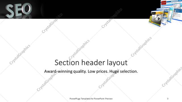 Section Header presentation slide layout