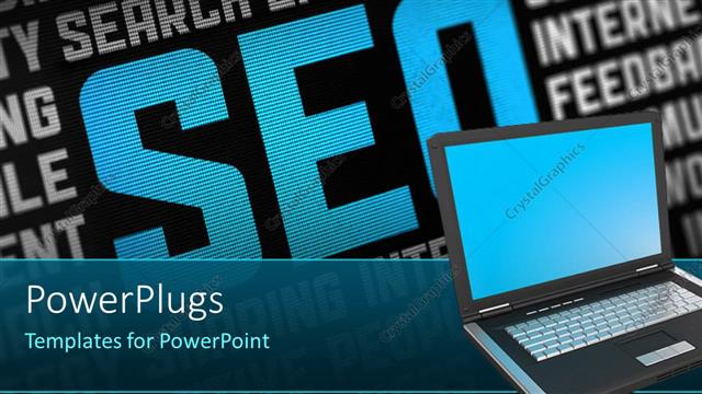  Presentation with search engine - Search Engine Optimization theme with SEO related words