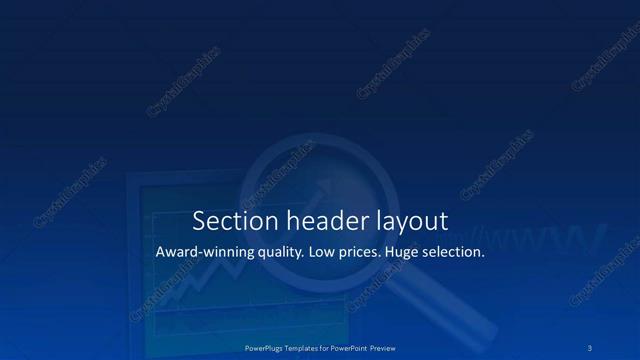 Section Header presentation slide layout