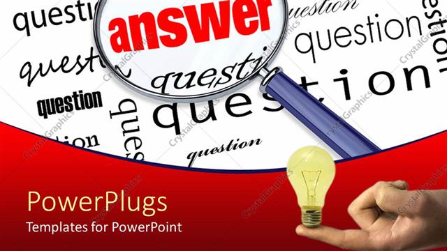  Presentation with questions - Search glass?looking for answer amidst several questions?