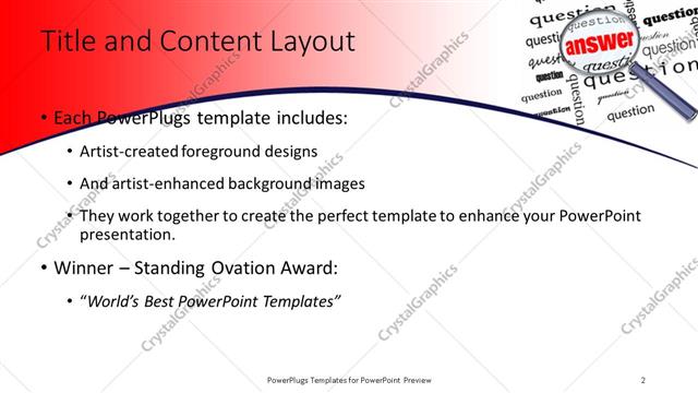 Title and Content presentation slide layout