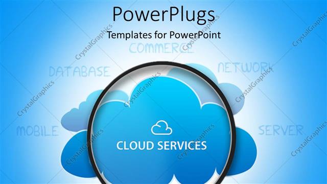  Presentation with search - Search glass looking into cloud services