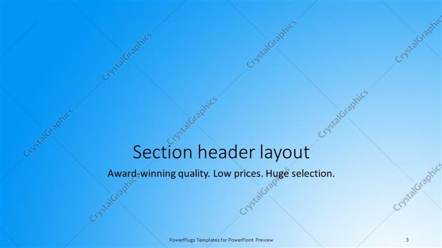 Section Header presentation slide layout
