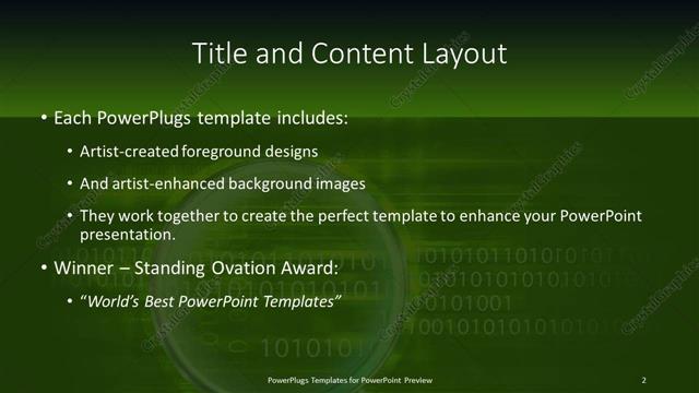 Title and Content presentation slide layout