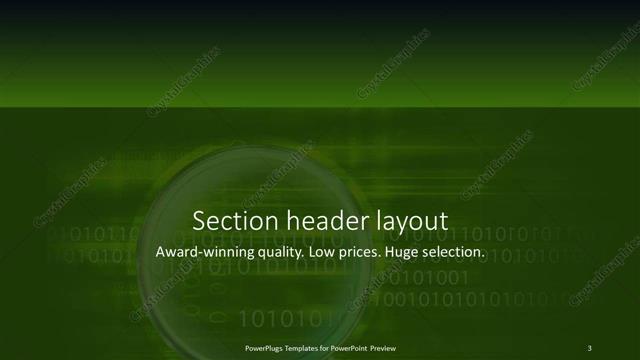 Section Header presentation slide layout