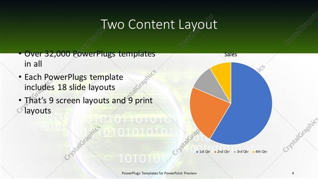 Two Content presentation slide layout