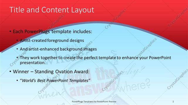 Title and Content presentation slide layout