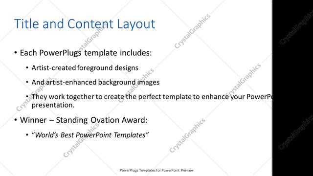 Title and Content presentation slide layout