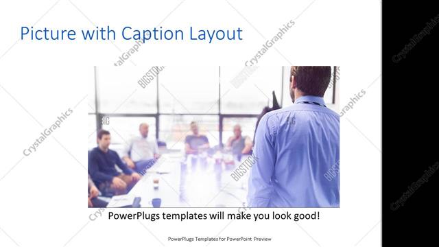 Picture with Caption presentation slide layout