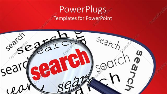  Presentation with magnifying glass - The search viewed under a magnifying glass