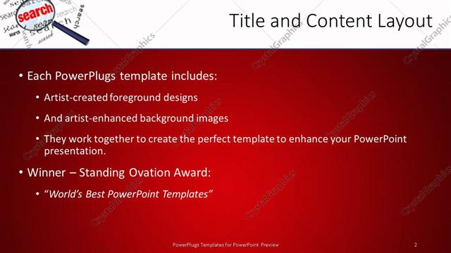 Title and Content presentation slide layout