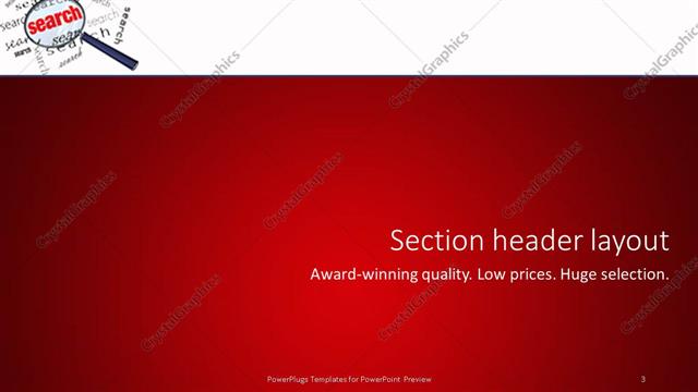 Section Header presentation slide layout