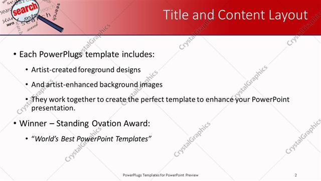 Title and Content presentation slide layout