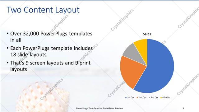 Two Content presentation slide layout
