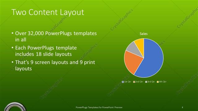 Two Content presentation slide layout