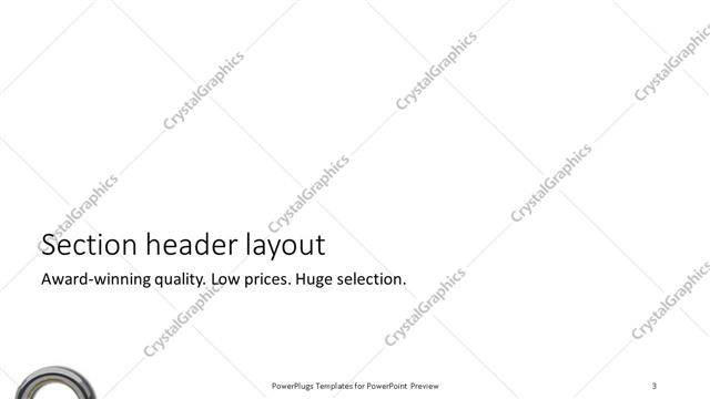 Section Header presentation slide layout