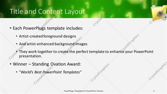 Title and Content presentation slide layout