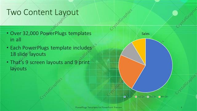 Two Content presentation slide layout
