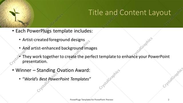 Title and Content presentation slide layout