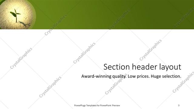 Section Header presentation slide layout