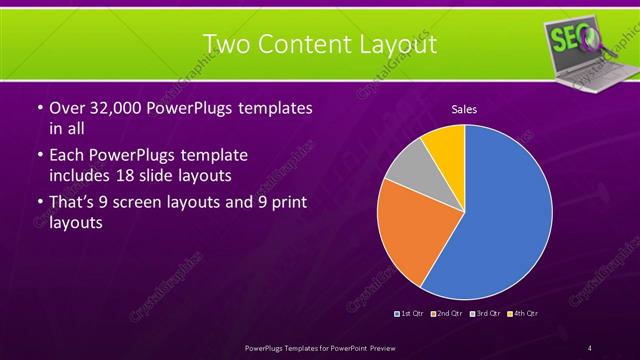 Two Content presentation slide layout