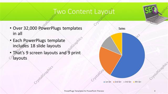 Two Content presentation slide layout