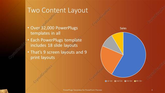 Two Content presentation slide layout