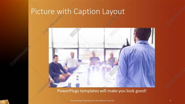 Picture with Caption presentation slide layout