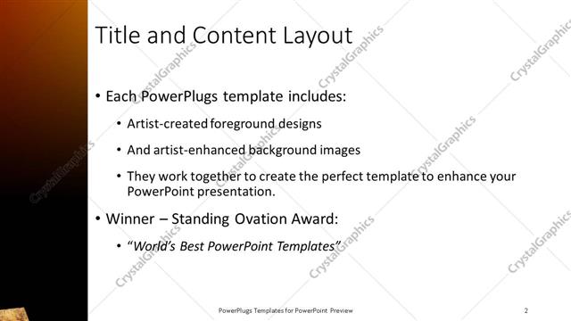 Title and Content presentation slide layout