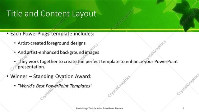Title and Content presentation slide layout