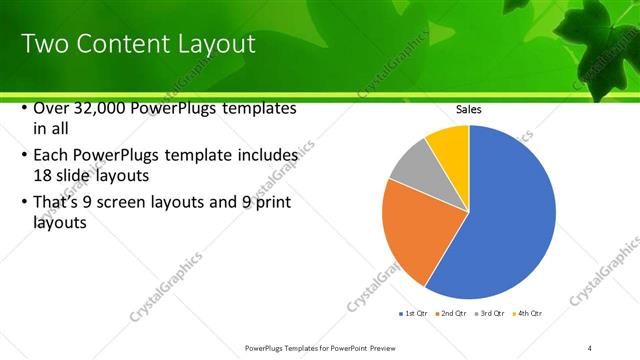 Two Content presentation slide layout