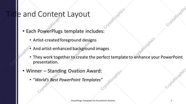 Title and Content presentation slide layout