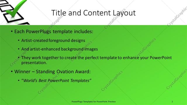 Title and Content presentation slide layout