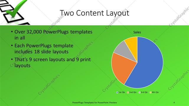 Two Content presentation slide layout