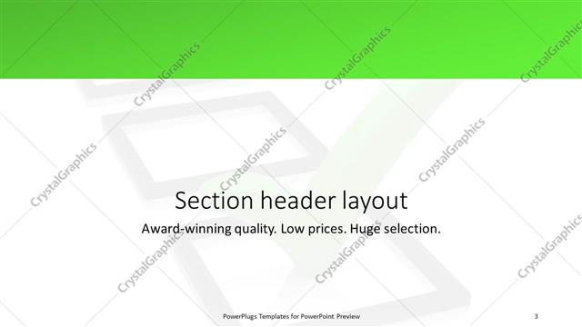 Section Header presentation slide layout
