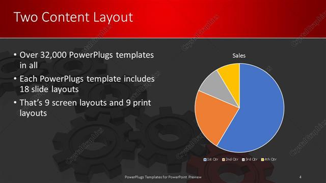 Two Content presentation slide layout