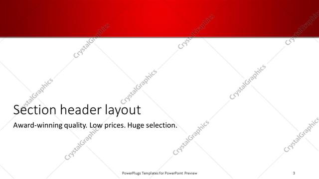 Section Header presentation slide layout