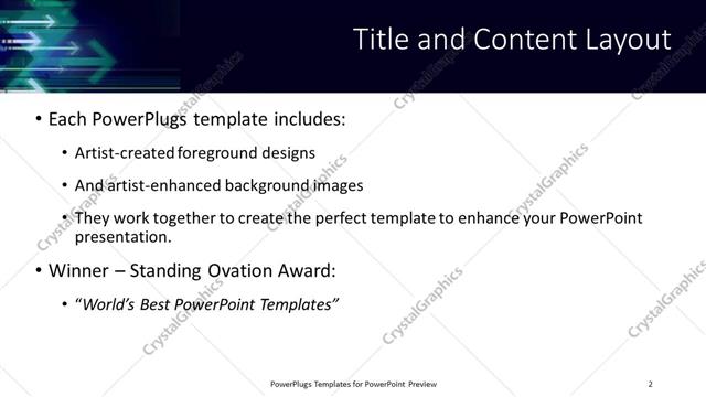 Title and Content presentation slide layout