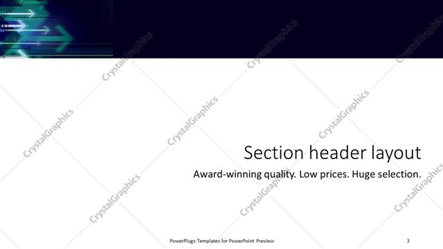 Section Header presentation slide layout