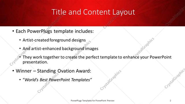 Title and Content presentation slide layout