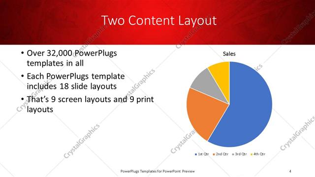 Two Content presentation slide layout