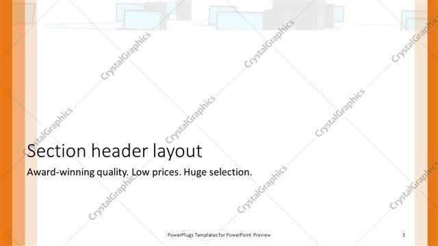 Section Header presentation slide layout