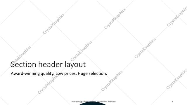 Section Header presentation slide layout