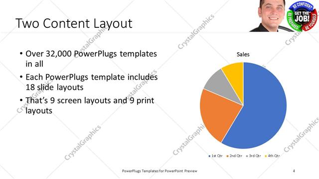 Two Content presentation slide layout