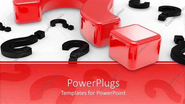  Presentation with question - A series of question signs with red and black colors