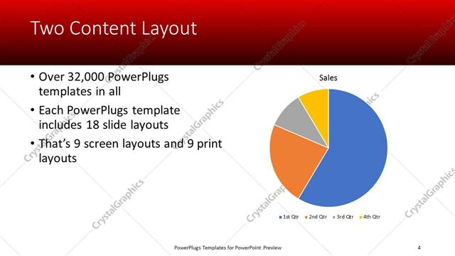 Two Content presentation slide layout