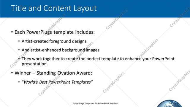 Title and Content presentation slide layout