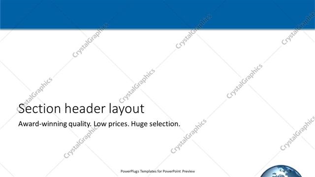 Section Header presentation slide layout