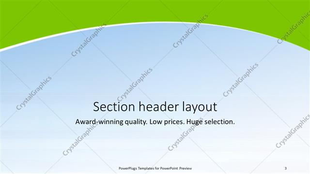 Section Header presentation slide layout