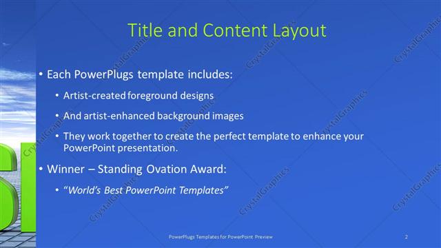 Title and Content presentation slide layout